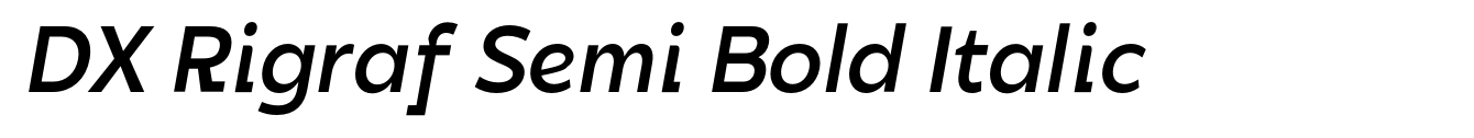 DX Rigraf Semi Bold Italic